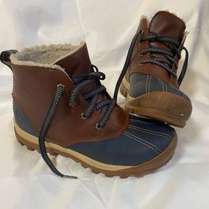 Timberland winter boots brown and blue size 8 women’s